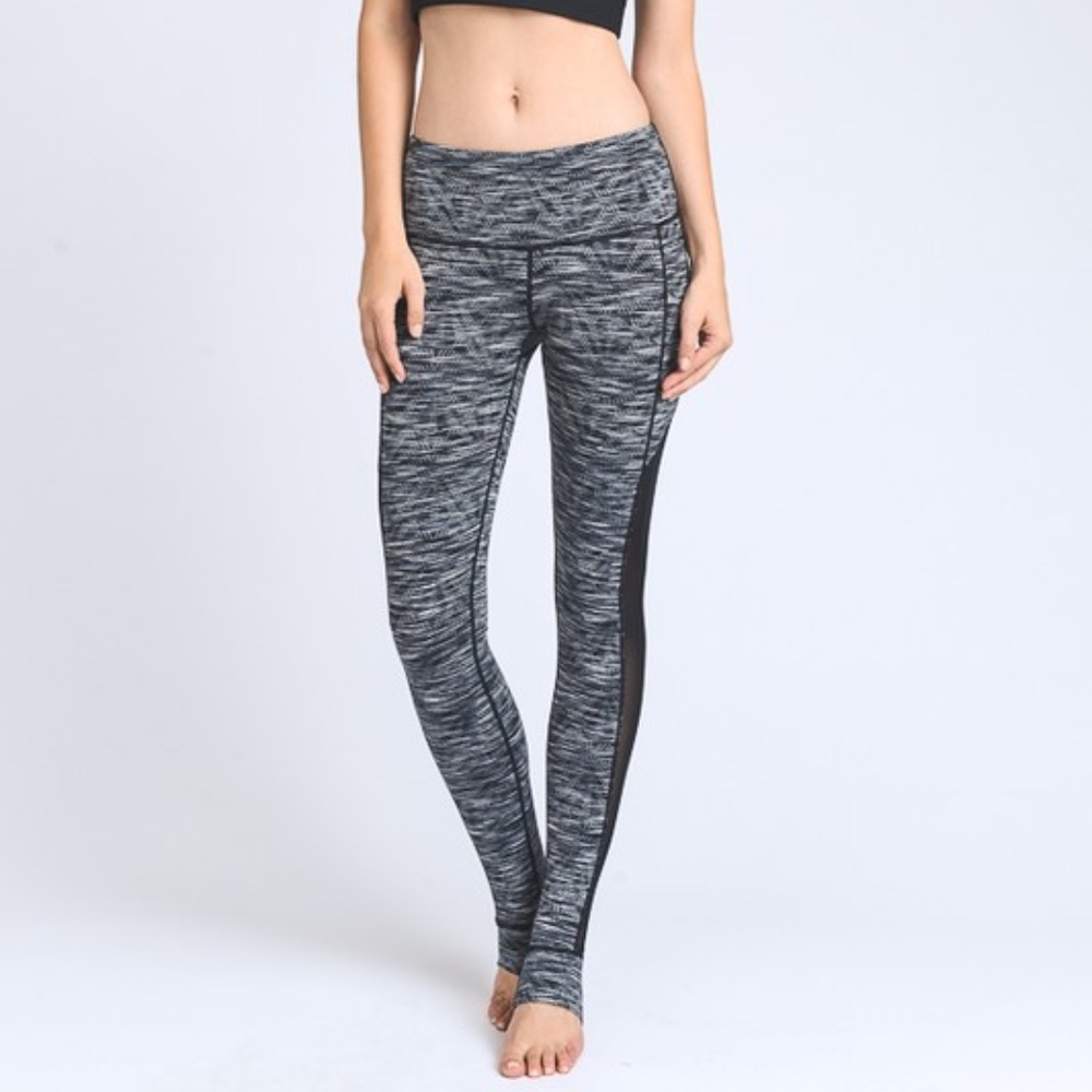 Mesh Panel Stirrup Workout / Yoga Pants - Picture 3 of 8